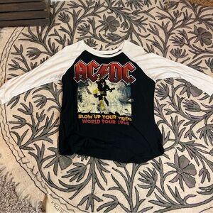 AC/DC Black and White Long Sleeve Tee